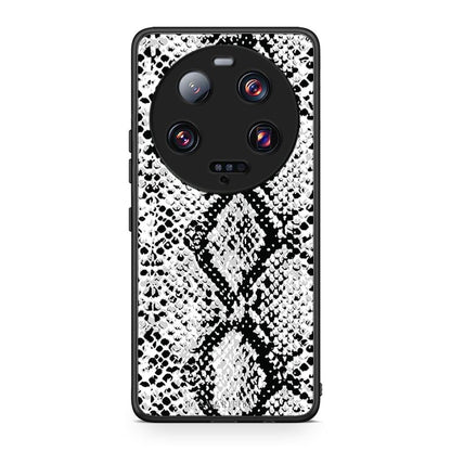 Θήκη Xiaomi 13 Ultra Animal White Snake από τη Smartfits με σχέδιο στο πίσω μέρος και μαύρο περίβλημα | Xiaomi 13 Ultra Animal White Snake Case with Colorful Back and Black Bezels