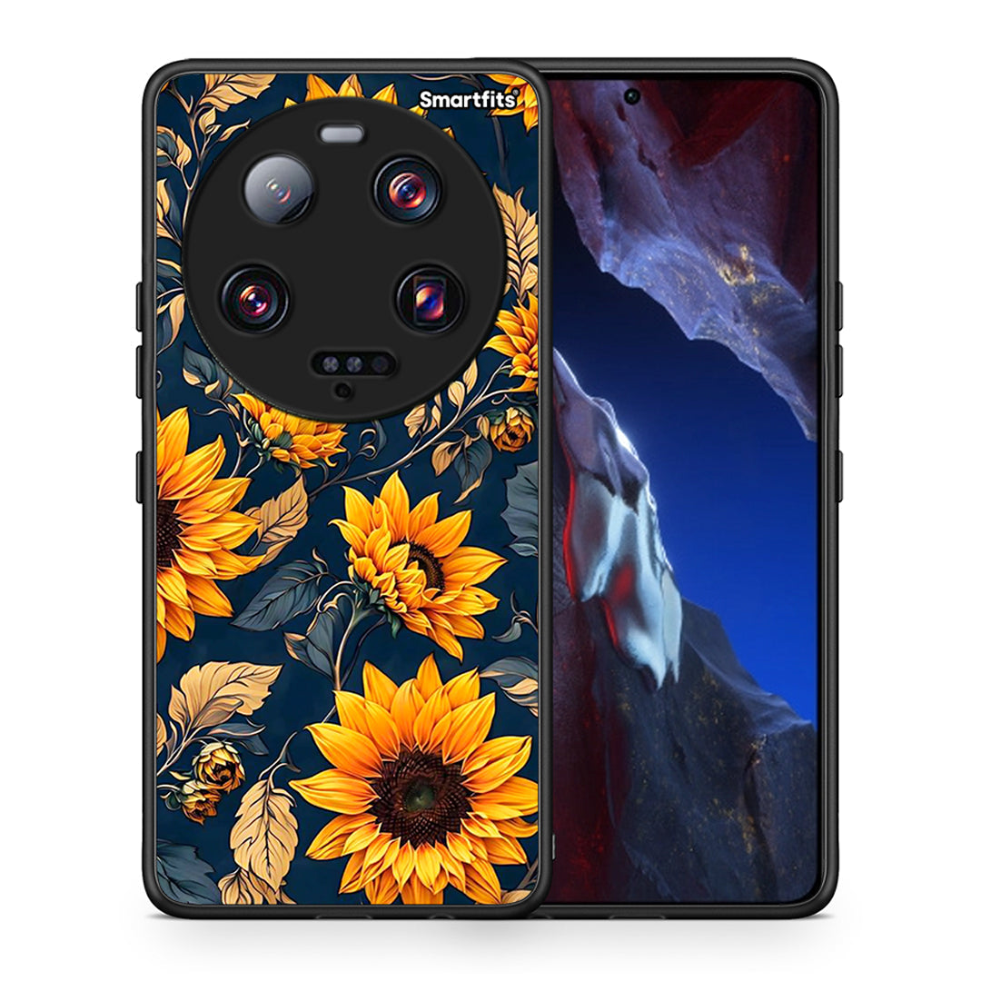 Θήκη Xiaomi 13 Ultra Autumn Sunflowers από τη Smartfits με σχέδιο στο πίσω μέρος και μαύρο περίβλημα | Xiaomi 13 Ultra Autumn Sunflowers Case with Colorful Back and Black Bezels