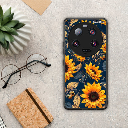 Θήκη Xiaomi 13 Ultra Autumn Sunflowers από τη Smartfits με σχέδιο στο πίσω μέρος και μαύρο περίβλημα | Xiaomi 13 Ultra Autumn Sunflowers Case with Colorful Back and Black Bezels