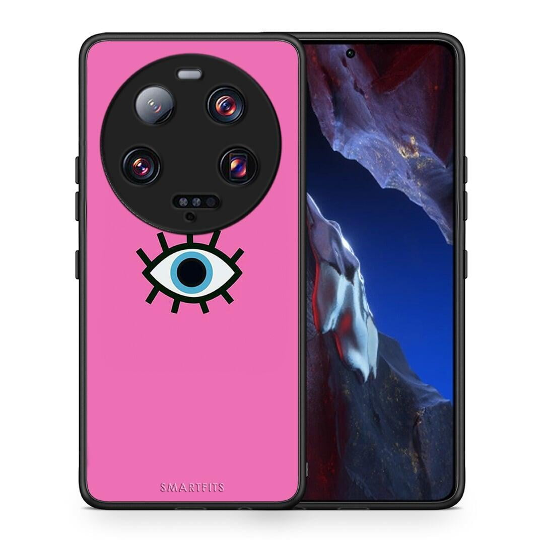 Θήκη Xiaomi 13 Ultra Blue Eye Pink από τη Smartfits με σχέδιο στο πίσω μέρος και μαύρο περίβλημα | Xiaomi 13 Ultra Blue Eye Pink Case with Colorful Back and Black Bezels