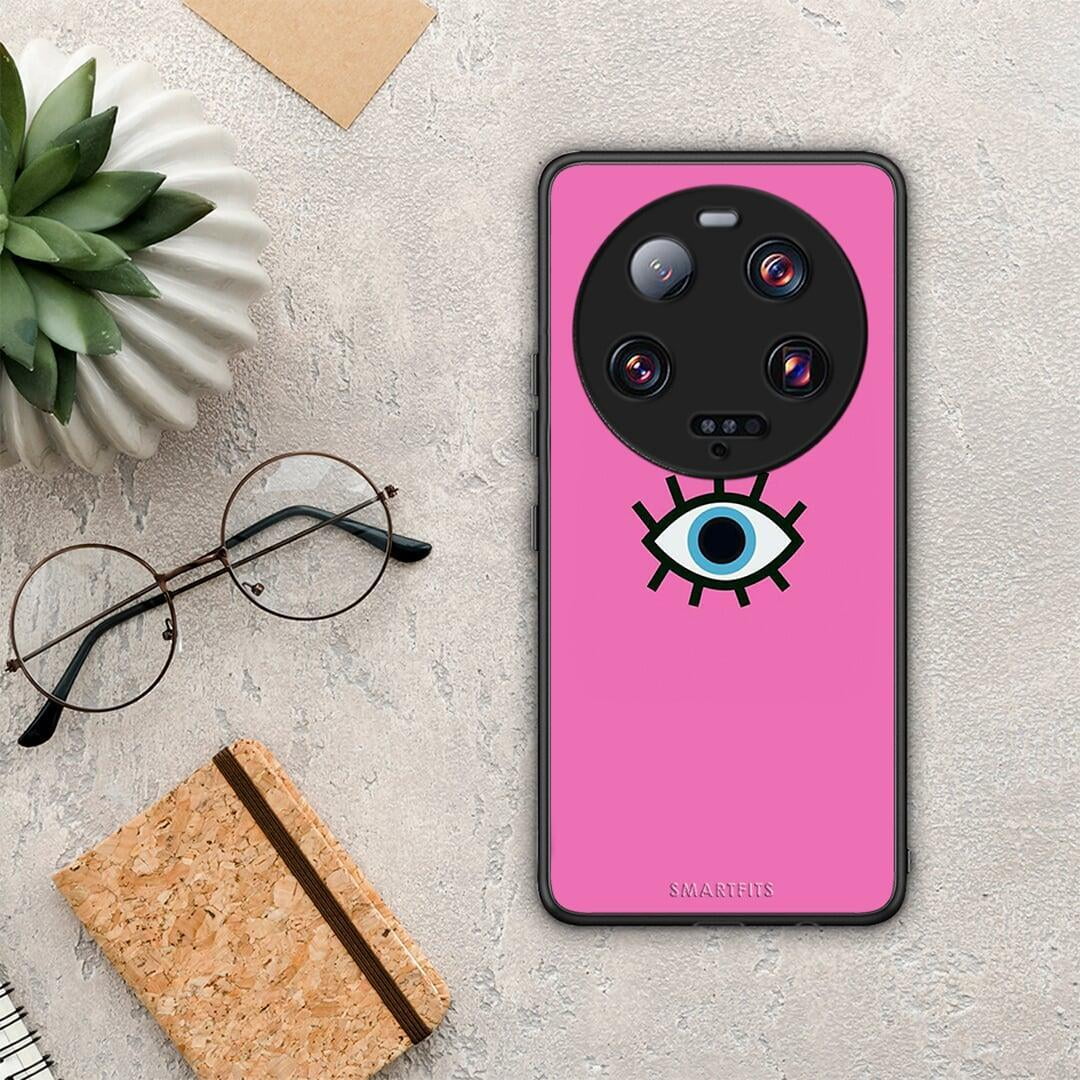 Θήκη Xiaomi 13 Ultra Blue Eye Pink από τη Smartfits με σχέδιο στο πίσω μέρος και μαύρο περίβλημα | Xiaomi 13 Ultra Blue Eye Pink Case with Colorful Back and Black Bezels