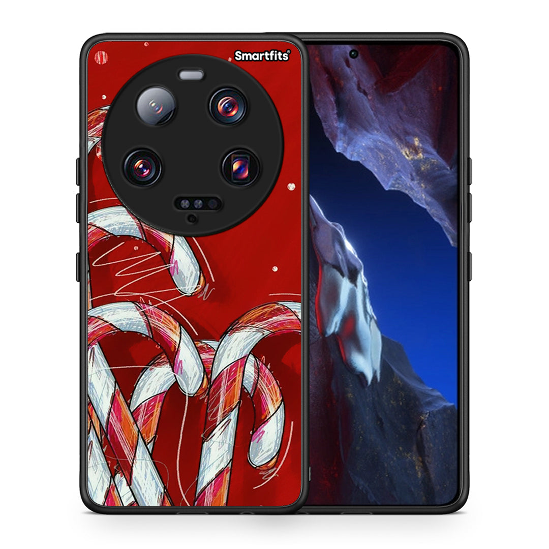 Θήκη Xiaomi 13 Ultra Candy Cane από τη Smartfits με σχέδιο στο πίσω μέρος και μαύρο περίβλημα | Xiaomi 13 Ultra Candy Cane Case with Colorful Back and Black Bezels