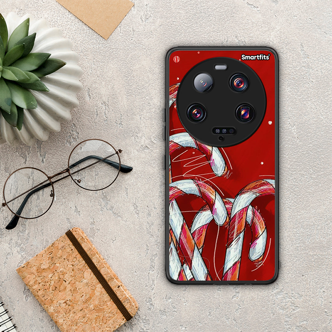 Θήκη Xiaomi 13 Ultra Candy Cane από τη Smartfits με σχέδιο στο πίσω μέρος και μαύρο περίβλημα | Xiaomi 13 Ultra Candy Cane Case with Colorful Back and Black Bezels