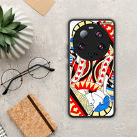 Thumbnail for Θήκη Xiaomi 13 Ultra Card Love από τη Smartfits με σχέδιο στο πίσω μέρος και μαύρο περίβλημα | Xiaomi 13 Ultra Card Love Case with Colorful Back and Black Bezels