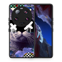 Thumbnail for Θήκη Xiaomi 13 Ultra Cat Collage από τη Smartfits με σχέδιο στο πίσω μέρος και μαύρο περίβλημα | Xiaomi 13 Ultra Cat Collage Case with Colorful Back and Black Bezels