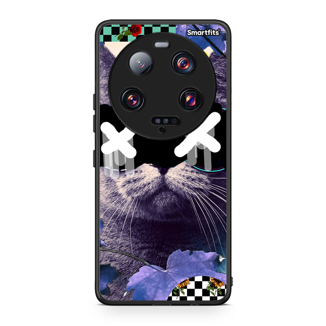 Θήκη Xiaomi 13 Ultra Cat Collage από τη Smartfits με σχέδιο στο πίσω μέρος και μαύρο περίβλημα | Xiaomi 13 Ultra Cat Collage Case with Colorful Back and Black Bezels