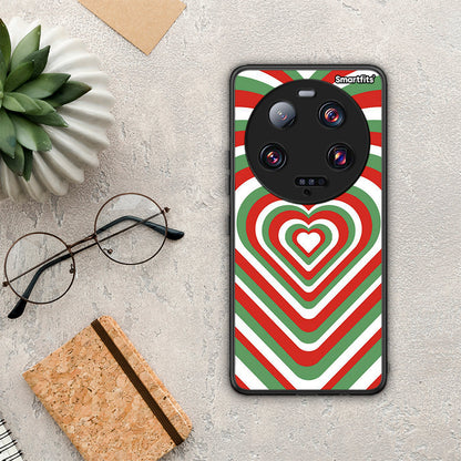 Θήκη Xiaomi 13 Ultra Christmas Hearts από τη Smartfits με σχέδιο στο πίσω μέρος και μαύρο περίβλημα | Xiaomi 13 Ultra Christmas Hearts Case with Colorful Back and Black Bezels