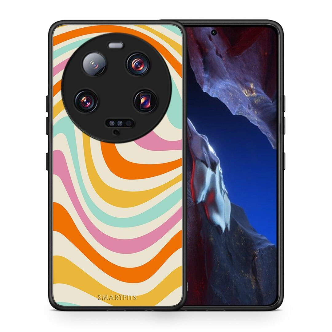 Θήκη Xiaomi 13 Ultra Colourful Waves από τη Smartfits με σχέδιο στο πίσω μέρος και μαύρο περίβλημα | Xiaomi 13 Ultra Colourful Waves Case with Colorful Back and Black Bezels