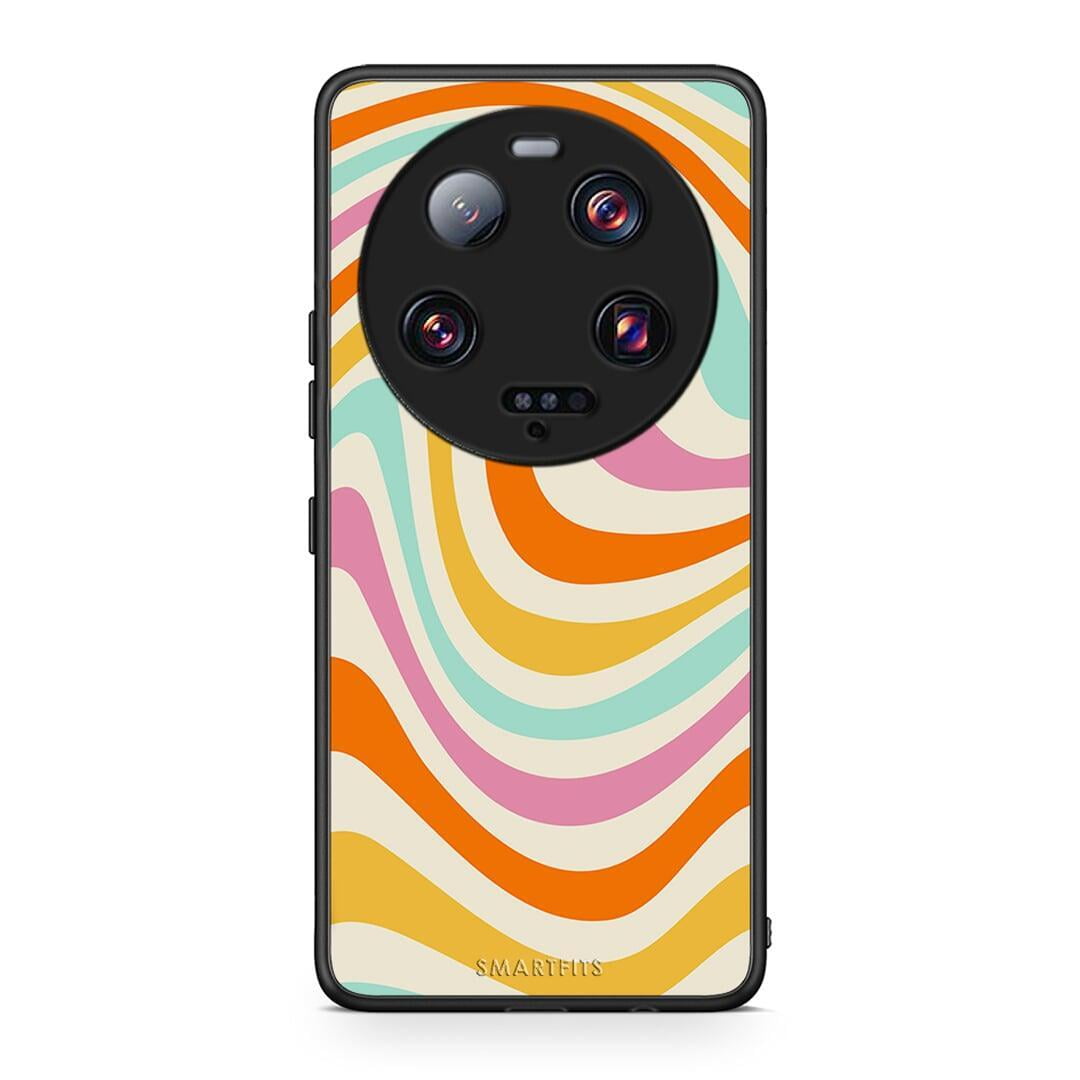 Θήκη Xiaomi 13 Ultra Colourful Waves από τη Smartfits με σχέδιο στο πίσω μέρος και μαύρο περίβλημα | Xiaomi 13 Ultra Colourful Waves Case with Colorful Back and Black Bezels