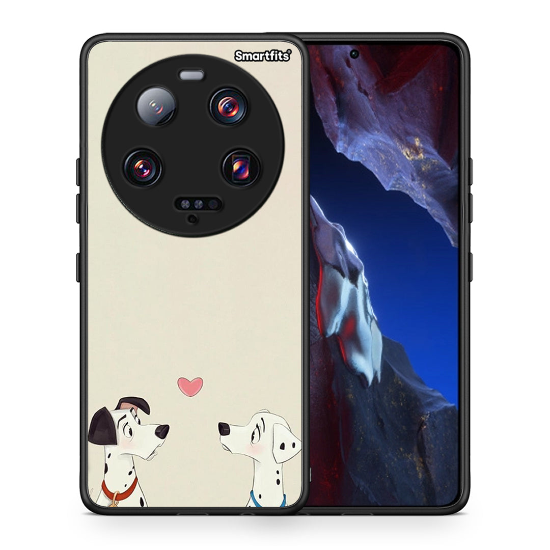 Θήκη Xiaomi 13 Ultra Dalmatians Love από τη Smartfits με σχέδιο στο πίσω μέρος και μαύρο περίβλημα | Xiaomi 13 Ultra Dalmatians Love Case with Colorful Back and Black Bezels