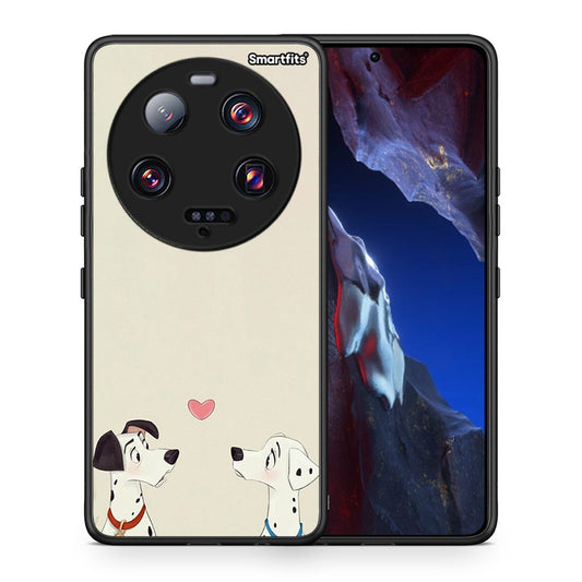 Θήκη Xiaomi 13 Ultra Dalmatians Love από τη Smartfits με σχέδιο στο πίσω μέρος και μαύρο περίβλημα | Xiaomi 13 Ultra Dalmatians Love Case with Colorful Back and Black Bezels