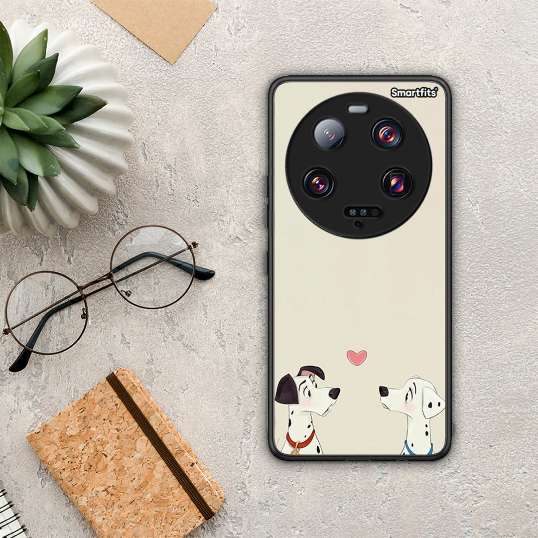 Θήκη Xiaomi 13 Ultra Dalmatians Love από τη Smartfits με σχέδιο στο πίσω μέρος και μαύρο περίβλημα | Xiaomi 13 Ultra Dalmatians Love Case with Colorful Back and Black Bezels