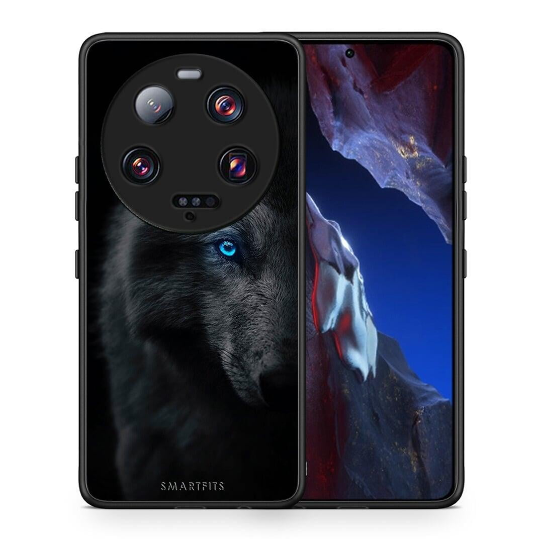 Θήκη Xiaomi 13 Ultra Dark Wolf από τη Smartfits με σχέδιο στο πίσω μέρος και μαύρο περίβλημα | Xiaomi 13 Ultra Dark Wolf Case with Colorful Back and Black Bezels