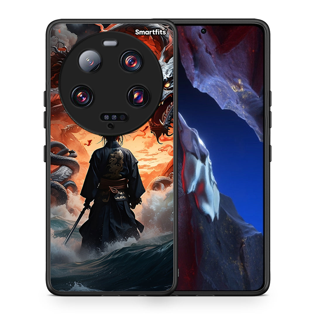 Θήκη Xiaomi 13 Ultra Dragons Fight από τη Smartfits με σχέδιο στο πίσω μέρος και μαύρο περίβλημα | Xiaomi 13 Ultra Dragons Fight Case with Colorful Back and Black Bezels