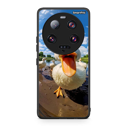 Θήκη Xiaomi 13 Ultra Duck Face από τη Smartfits με σχέδιο στο πίσω μέρος και μαύρο περίβλημα | Xiaomi 13 Ultra Duck Face Case with Colorful Back and Black Bezels