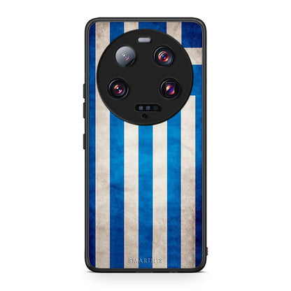 Θήκη Xiaomi 13 Ultra Flag Greek από τη Smartfits με σχέδιο στο πίσω μέρος και μαύρο περίβλημα | Xiaomi 13 Ultra Flag Greek Case with Colorful Back and Black Bezels