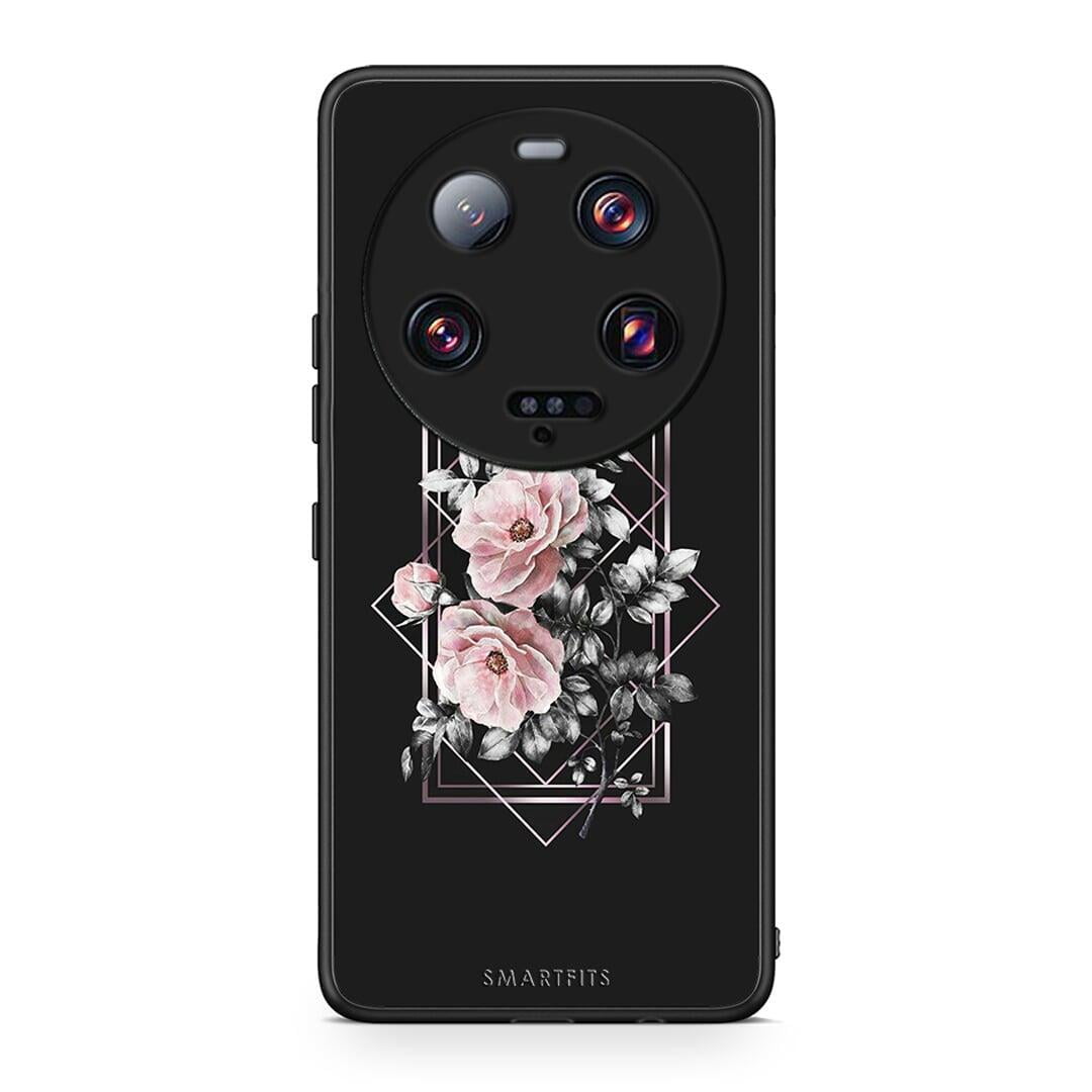 Θήκη Xiaomi 13 Ultra Flower Frame από τη Smartfits με σχέδιο στο πίσω μέρος και μαύρο περίβλημα | Xiaomi 13 Ultra Flower Frame Case with Colorful Back and Black Bezels