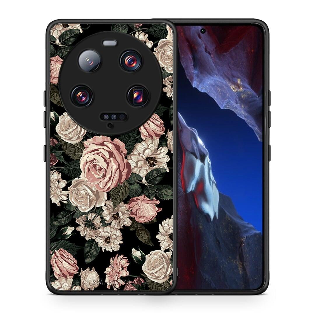 Θήκη Xiaomi 13 Ultra Flower Wild Roses από τη Smartfits με σχέδιο στο πίσω μέρος και μαύρο περίβλημα | Xiaomi 13 Ultra Flower Wild Roses Case with Colorful Back and Black Bezels