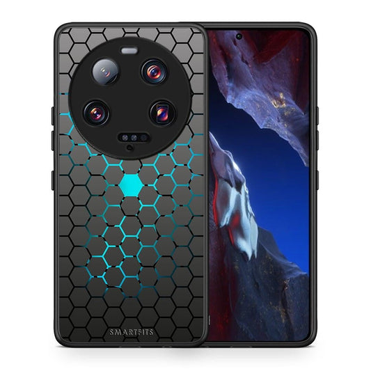 Θήκη Xiaomi 13 Ultra Geometric Hexagonal από τη Smartfits με σχέδιο στο πίσω μέρος και μαύρο περίβλημα | Xiaomi 13 Ultra Geometric Hexagonal Case with Colorful Back and Black Bezels