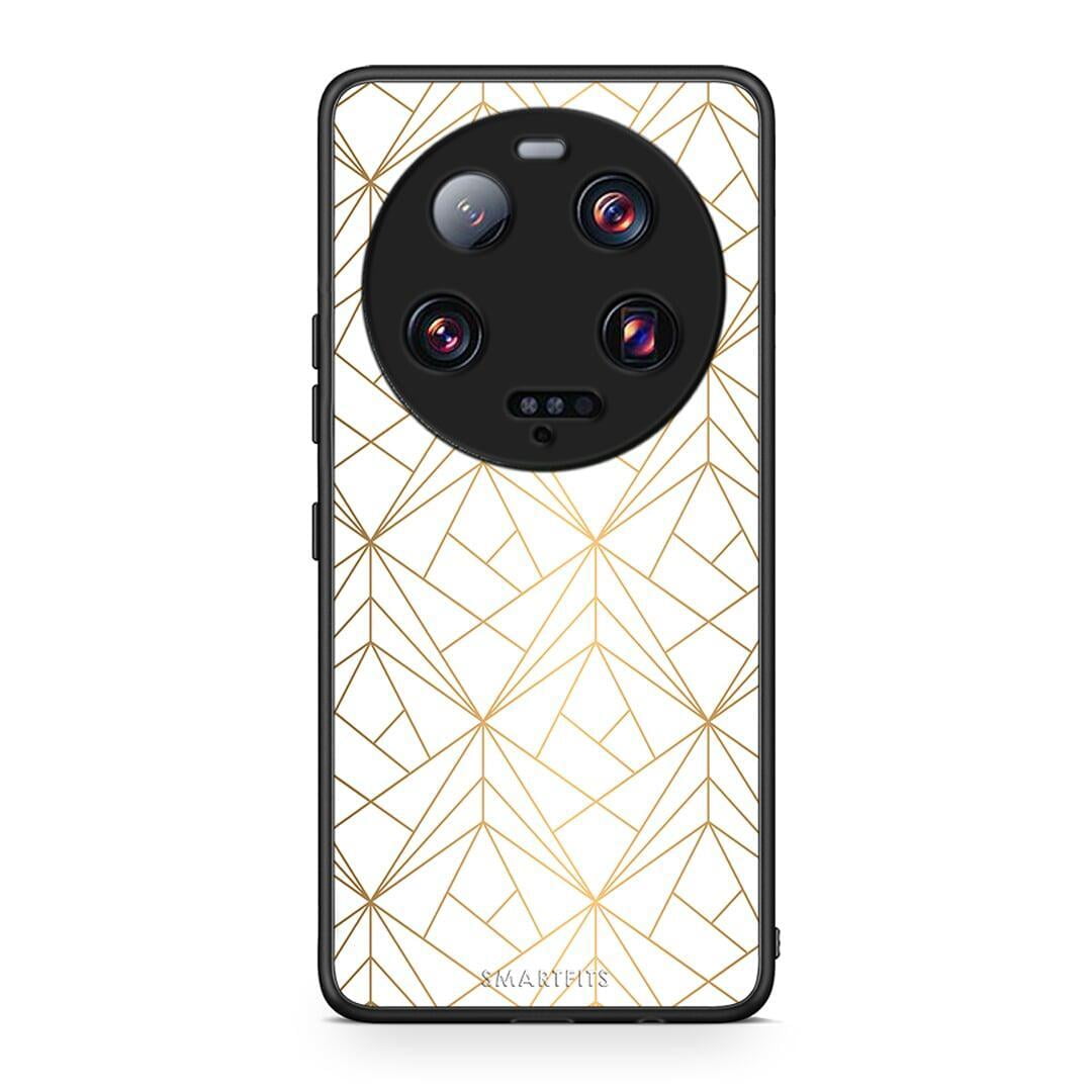 Θήκη Xiaomi 13 Ultra Geometric Luxury White από τη Smartfits με σχέδιο στο πίσω μέρος και μαύρο περίβλημα | Xiaomi 13 Ultra Geometric Luxury White Case with Colorful Back and Black Bezels
