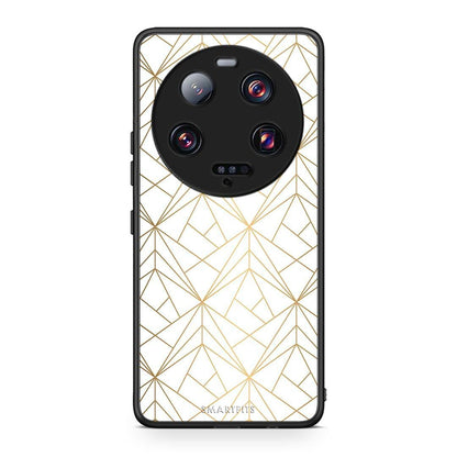 Θήκη Xiaomi 13 Ultra Geometric Luxury White από τη Smartfits με σχέδιο στο πίσω μέρος και μαύρο περίβλημα | Xiaomi 13 Ultra Geometric Luxury White Case with Colorful Back and Black Bezels