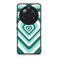 Thumbnail for Θήκη Xiaomi 13 Ultra Green Hearts από τη Smartfits με σχέδιο στο πίσω μέρος και μαύρο περίβλημα | Xiaomi 13 Ultra Green Hearts Case with Colorful Back and Black Bezels
