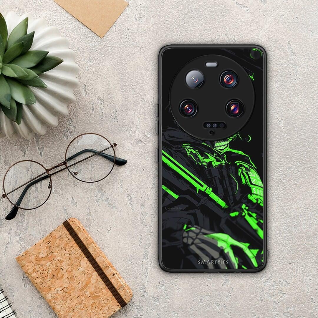 Θήκη Xiaomi 13 Ultra Green Soldier από τη Smartfits με σχέδιο στο πίσω μέρος και μαύρο περίβλημα | Xiaomi 13 Ultra Green Soldier Case with Colorful Back and Black Bezels