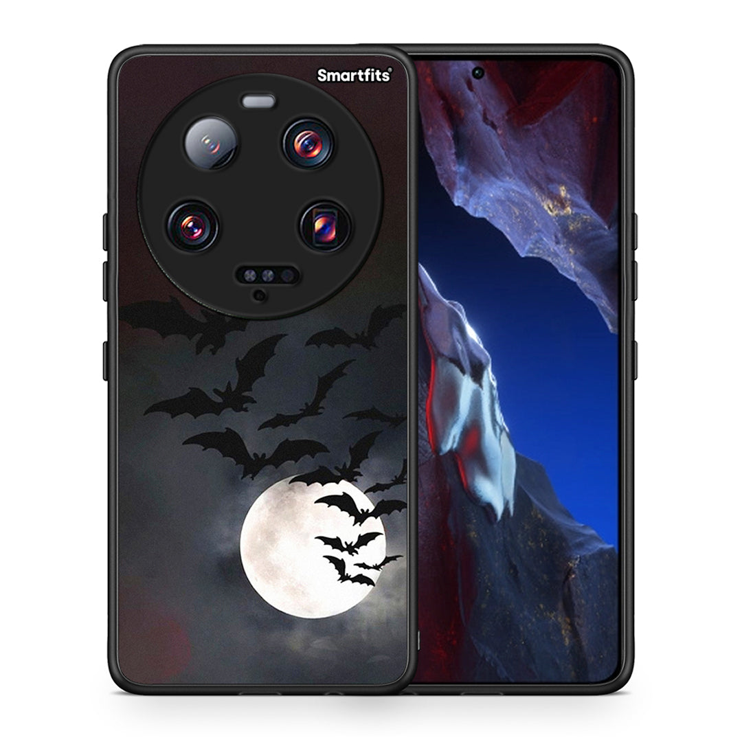 Θήκη Xiaomi 13 Ultra Halloween Bat Night από τη Smartfits με σχέδιο στο πίσω μέρος και μαύρο περίβλημα | Xiaomi 13 Ultra Halloween Bat Night Case with Colorful Back and Black Bezels
