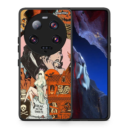 Θήκη Xiaomi 13 Ultra Halloween Collage από τη Smartfits με σχέδιο στο πίσω μέρος και μαύρο περίβλημα | Xiaomi 13 Ultra Halloween Collage Case with Colorful Back and Black Bezels