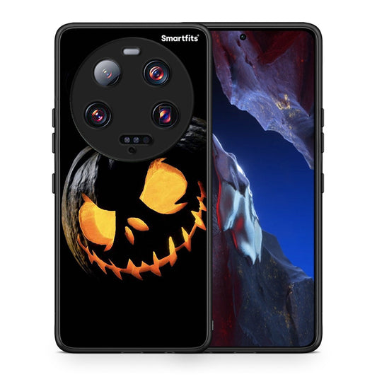 Θήκη Xiaomi 13 Ultra Halloween Scary Pumpkin από τη Smartfits με σχέδιο στο πίσω μέρος και μαύρο περίβλημα | Xiaomi 13 Ultra Halloween Scary Pumpkin Case with Colorful Back and Black Bezels
