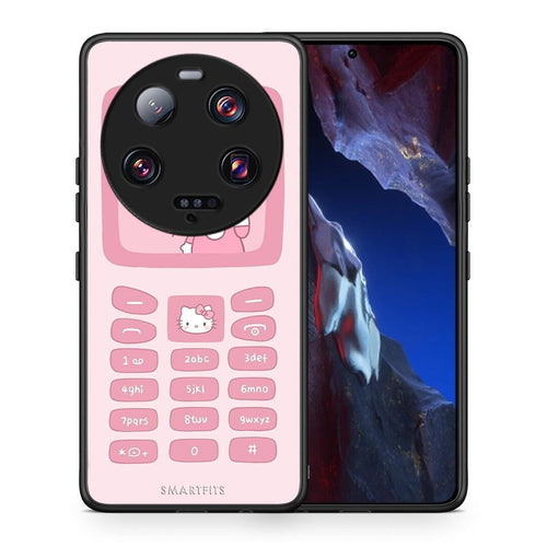 Θήκη Xiaomi 13 Ultra Hello Kitten από τη Smartfits με σχέδιο στο πίσω μέρος και μαύρο περίβλημα | Xiaomi 13 Ultra Hello Kitten Case with Colorful Back and Black Bezels