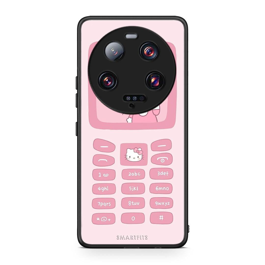 Θήκη Xiaomi 13 Ultra Hello Kitten από τη Smartfits με σχέδιο στο πίσω μέρος και μαύρο περίβλημα | Xiaomi 13 Ultra Hello Kitten Case with Colorful Back and Black Bezels