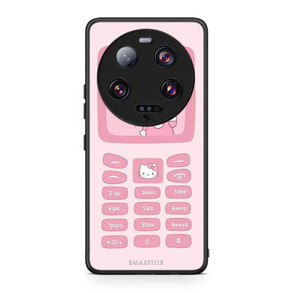 Θήκη Xiaomi 13 Ultra Hello Kitten από τη Smartfits με σχέδιο στο πίσω μέρος και μαύρο περίβλημα | Xiaomi 13 Ultra Hello Kitten Case with Colorful Back and Black Bezels