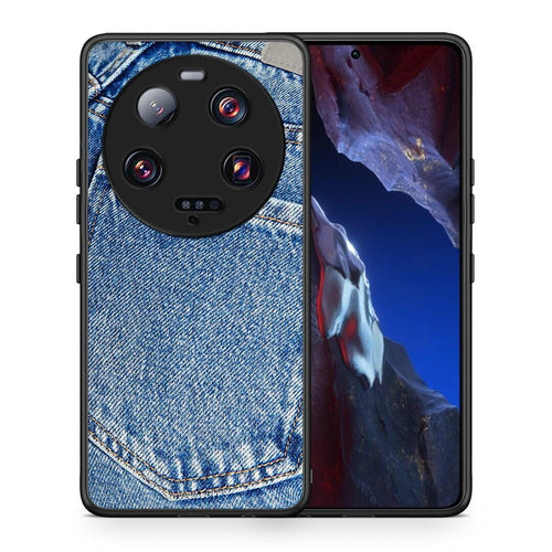 Θήκη Xiaomi 13 Ultra Jeans Pocket από τη Smartfits με σχέδιο στο πίσω μέρος και μαύρο περίβλημα | Xiaomi 13 Ultra Jeans Pocket Case with Colorful Back and Black Bezels