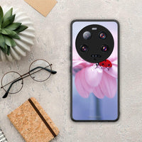 Thumbnail for Θήκη Xiaomi 13 Ultra Ladybug Flower από τη Smartfits με σχέδιο στο πίσω μέρος και μαύρο περίβλημα | Xiaomi 13 Ultra Ladybug Flower Case with Colorful Back and Black Bezels