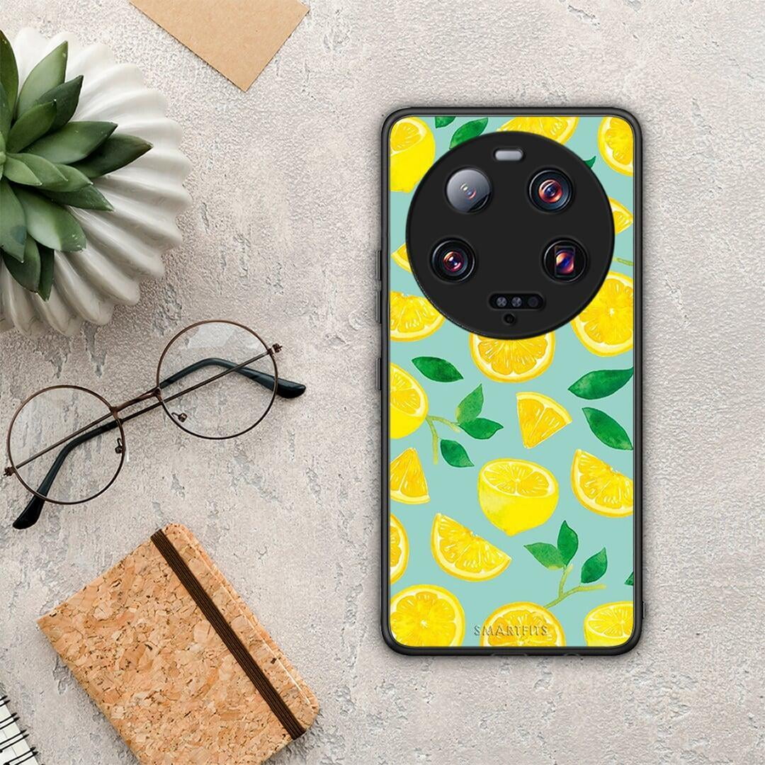 Θήκη Xiaomi 13 Ultra Lemons από τη Smartfits με σχέδιο στο πίσω μέρος και μαύρο περίβλημα | Xiaomi 13 Ultra Lemons Case with Colorful Back and Black Bezels