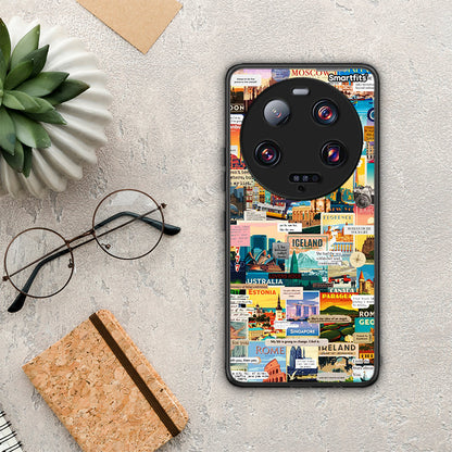 Θήκη Xiaomi 13 Ultra Live To Travel από τη Smartfits με σχέδιο στο πίσω μέρος και μαύρο περίβλημα | Xiaomi 13 Ultra Live To Travel Case with Colorful Back and Black Bezels