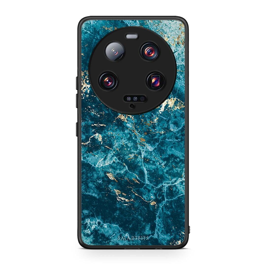Θήκη Xiaomi 13 Ultra Marble Blue από τη Smartfits με σχέδιο στο πίσω μέρος και μαύρο περίβλημα | Xiaomi 13 Ultra Marble Blue Case with Colorful Back and Black Bezels