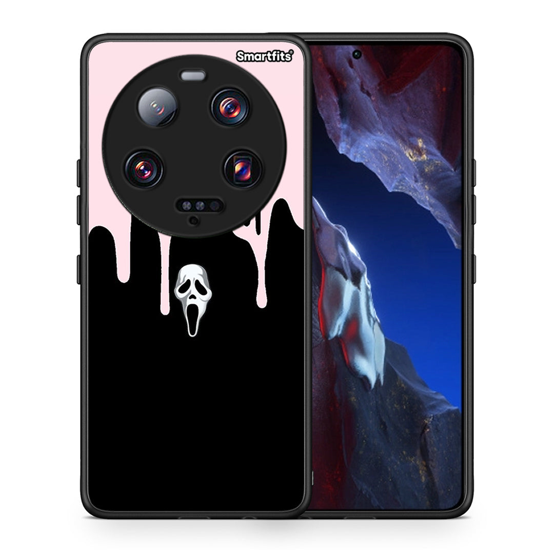 Θήκη Xiaomi 13 Ultra Melting Halloween Mask από τη Smartfits με σχέδιο στο πίσω μέρος και μαύρο περίβλημα | Xiaomi 13 Ultra Melting Halloween Mask Case with Colorful Back and Black Bezels