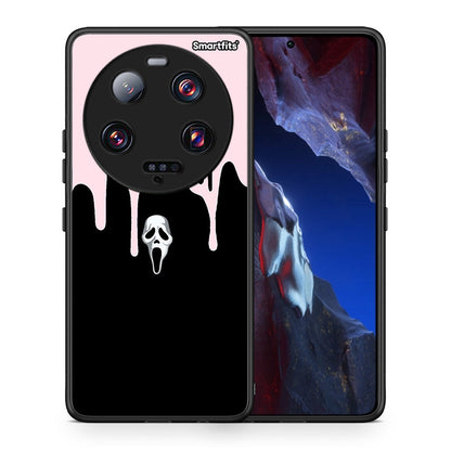 Θήκη Xiaomi 13 Ultra Melting Halloween Mask από τη Smartfits με σχέδιο στο πίσω μέρος και μαύρο περίβλημα | Xiaomi 13 Ultra Melting Halloween Mask Case with Colorful Back and Black Bezels