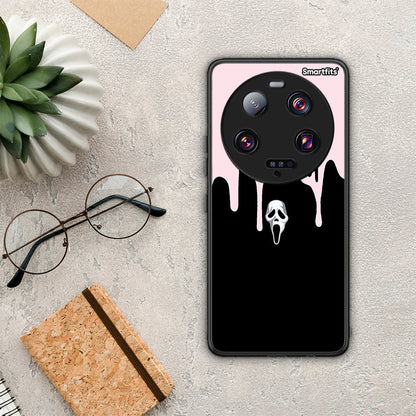 Θήκη Xiaomi 13 Ultra Melting Halloween Mask από τη Smartfits με σχέδιο στο πίσω μέρος και μαύρο περίβλημα | Xiaomi 13 Ultra Melting Halloween Mask Case with Colorful Back and Black Bezels
