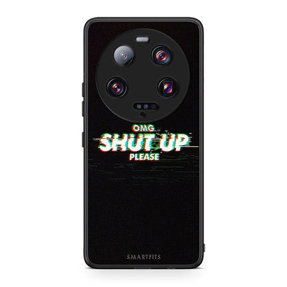 Θήκη Xiaomi 13 Ultra OMG ShutUp από τη Smartfits με σχέδιο στο πίσω μέρος και μαύρο περίβλημα | Xiaomi 13 Ultra OMG ShutUp Case with Colorful Back and Black Bezels