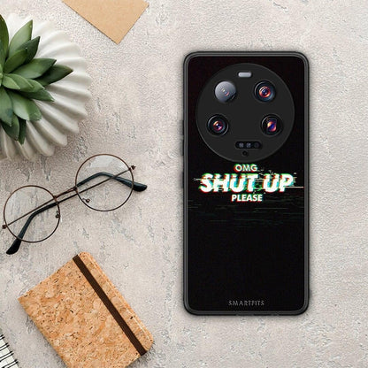 Θήκη Xiaomi 13 Ultra OMG ShutUp από τη Smartfits με σχέδιο στο πίσω μέρος και μαύρο περίβλημα | Xiaomi 13 Ultra OMG ShutUp Case with Colorful Back and Black Bezels