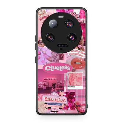 Θήκη Xiaomi 13 Ultra Pink Love από τη Smartfits με σχέδιο στο πίσω μέρος και μαύρο περίβλημα | Xiaomi 13 Ultra Pink Love Case with Colorful Back and Black Bezels
