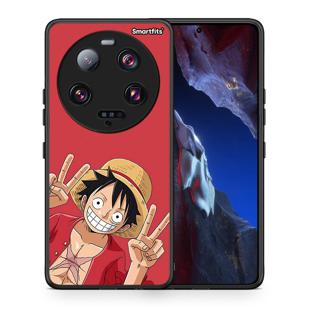 Θήκη Xiaomi 13 Ultra Pirate Luffy από τη Smartfits με σχέδιο στο πίσω μέρος και μαύρο περίβλημα | Xiaomi 13 Ultra Pirate Luffy Case with Colorful Back and Black Bezels