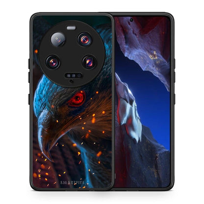 Θήκη Xiaomi 13 Ultra PopArt Eagle από τη Smartfits με σχέδιο στο πίσω μέρος και μαύρο περίβλημα | Xiaomi 13 Ultra PopArt Eagle Case with Colorful Back and Black Bezels