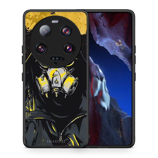 Θήκη Xiaomi 13 Ultra PopArt Mask από τη Smartfits με σχέδιο στο πίσω μέρος και μαύρο περίβλημα | Xiaomi 13 Ultra PopArt Mask Case with Colorful Back and Black Bezels