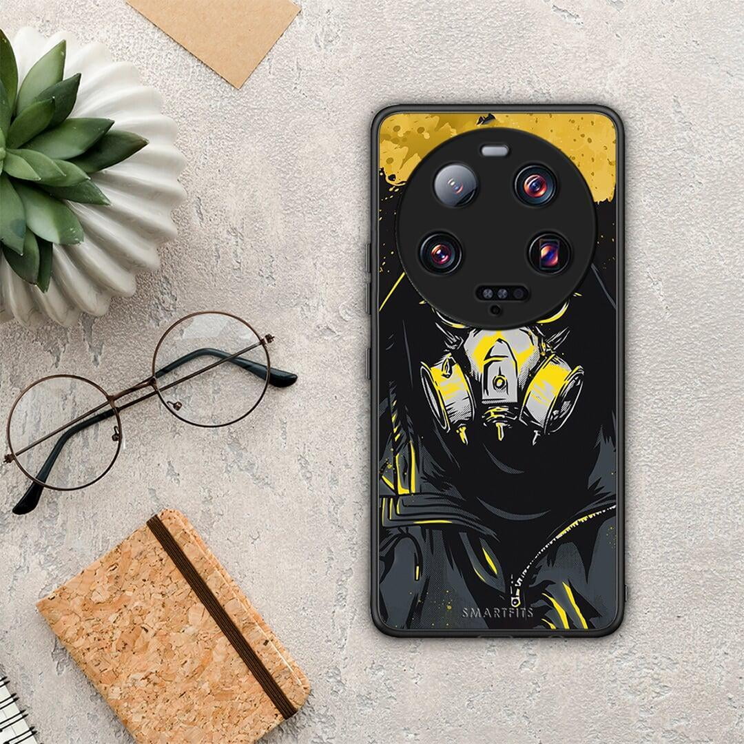 Θήκη Xiaomi 13 Ultra PopArt Mask από τη Smartfits με σχέδιο στο πίσω μέρος και μαύρο περίβλημα | Xiaomi 13 Ultra PopArt Mask Case with Colorful Back and Black Bezels