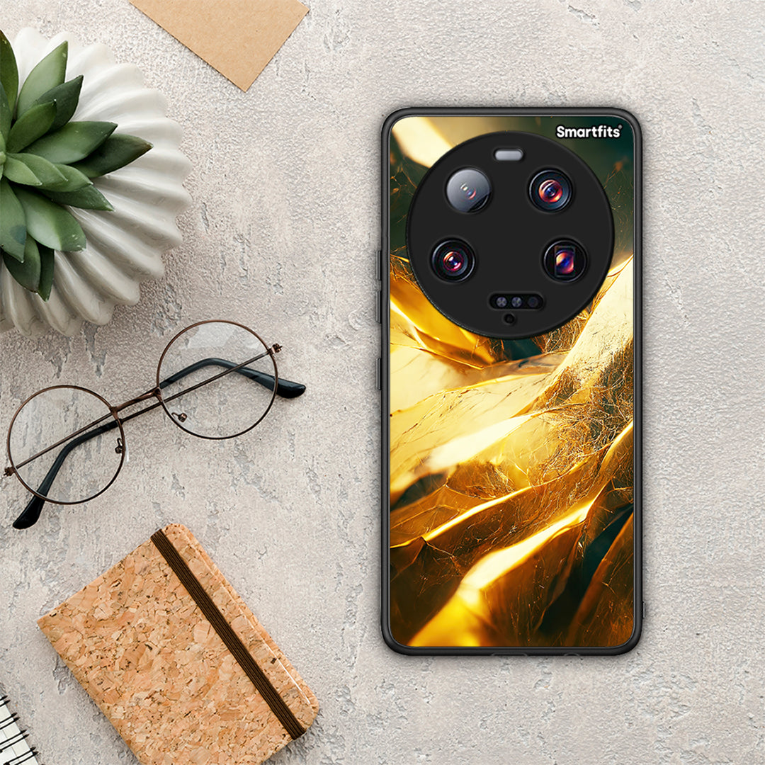 Θήκη Xiaomi 13 Ultra Real Gold από τη Smartfits με σχέδιο στο πίσω μέρος και μαύρο περίβλημα | Xiaomi 13 Ultra Real Gold Case with Colorful Back and Black Bezels