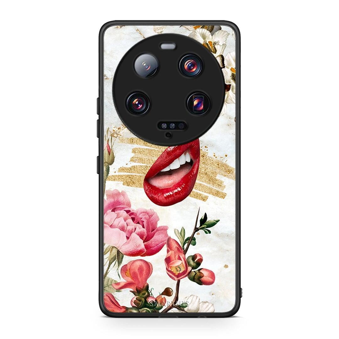 Θήκη Xiaomi 13 Ultra Red Lips από τη Smartfits με σχέδιο στο πίσω μέρος και μαύρο περίβλημα | Xiaomi 13 Ultra Red Lips Case with Colorful Back and Black Bezels